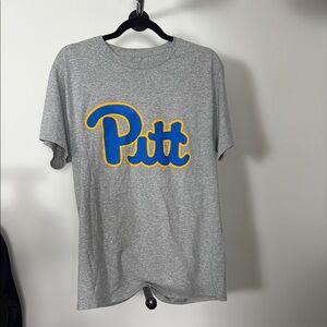 Champion Gray T-Shirt with Blue and Yellow Logo